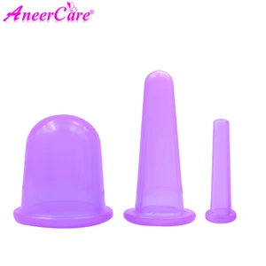 Набор вакуумных банок для массажа лица, шеи, спины и глаз, антицеллюлитный массажер, 3 шт.