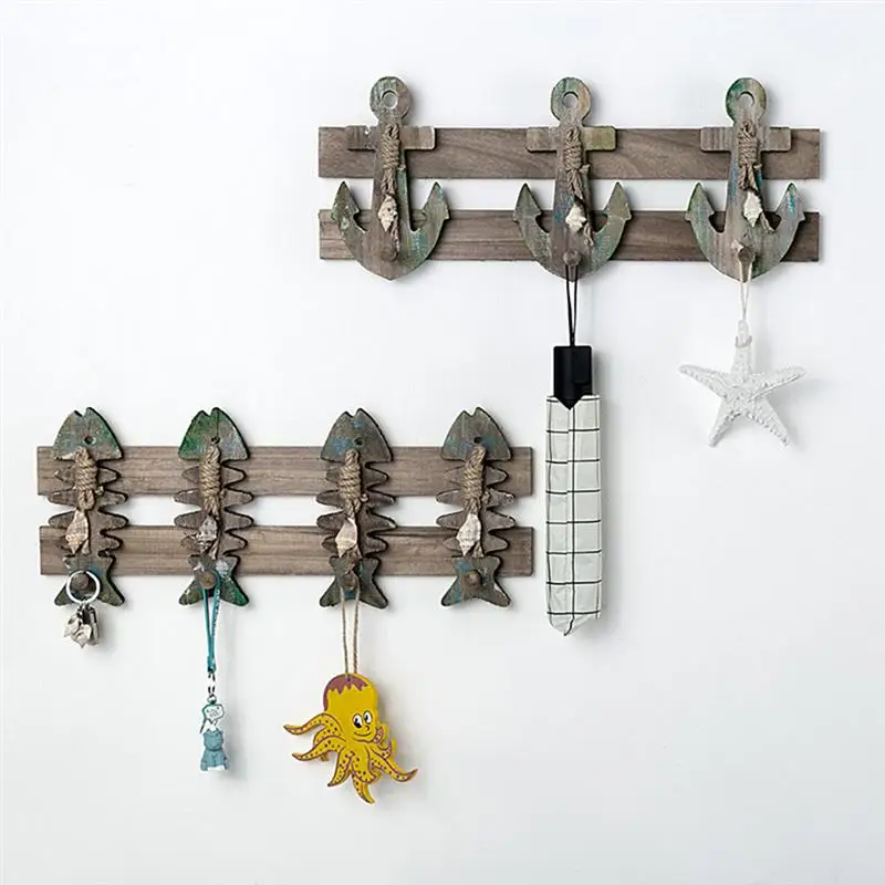 Деревянная доска в средиземноморском стиле настенный крючок для декора стен