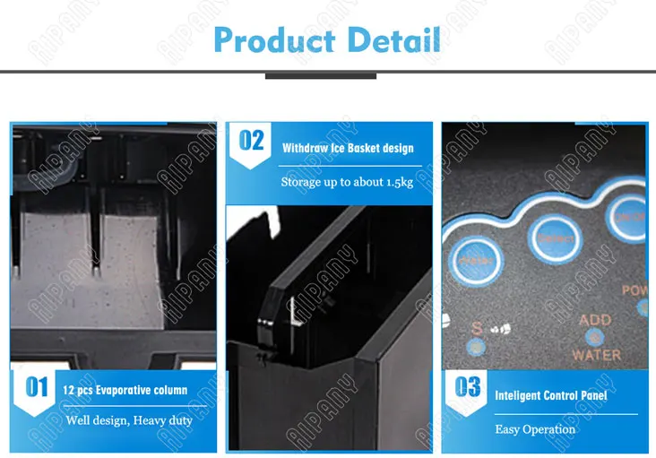HZB25 electric bullet ice maker 25KG/24H portable ice making machine countertop ice machine silent automatic ice machine