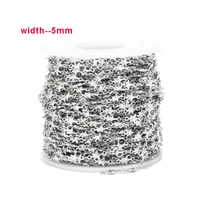 5m8m10m20m goldsilver tone stainess steel chains for diy jewelry necklace bracelet finding making gifts 5mm width wholesale