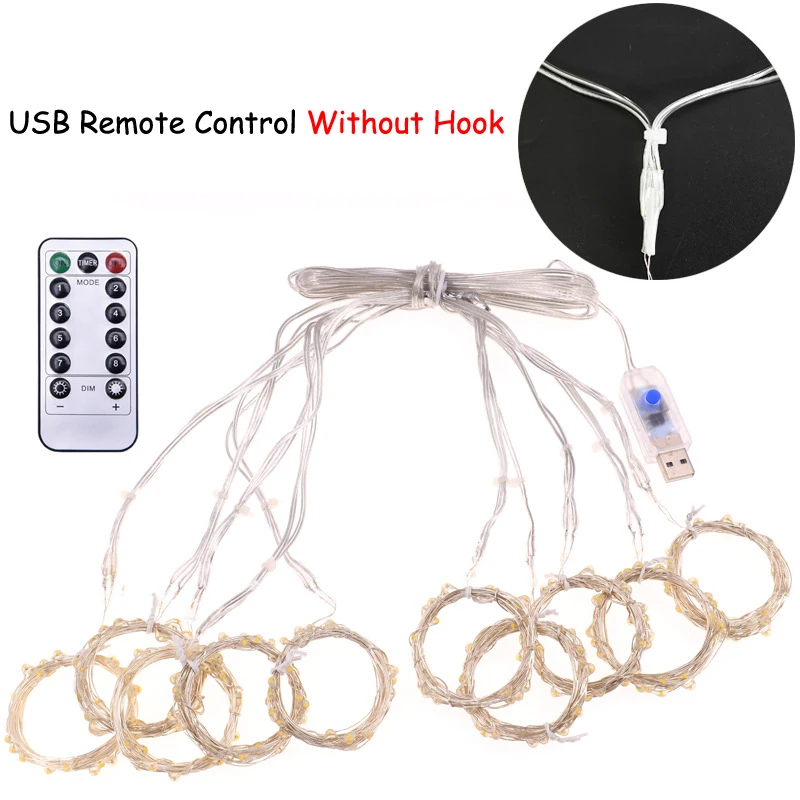 3x1/3x3 м USB светодиодный сосулька гирлянды рождественские сказочные огни 8 режимов Светодиодный оконный занавес огни для DIY гирлянда садовое украшение
