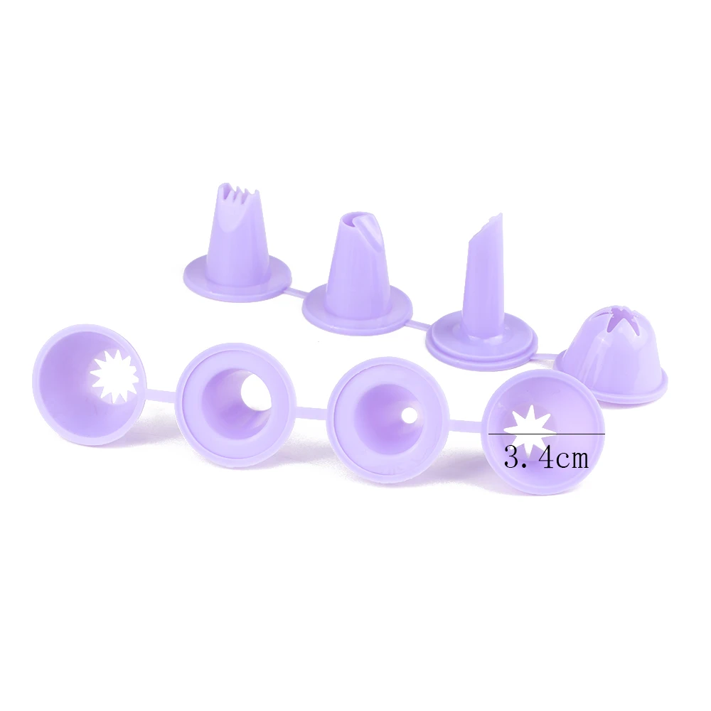 10 Pcs/Set Cake Cream Decorating Syringe Icing Piping Gun Baking Pastry Nozzle Cupcake Tool Cookies Dry Flower Set Bakeware | Дом и сад