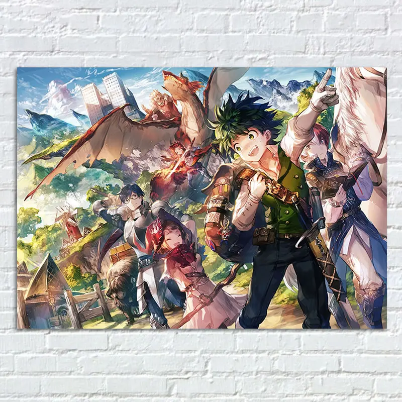 My Hero Academy настенный плакат Boku No Hero Academy печатает японскую мангу аниме мальчик девочка шелковое Искусство Картина Декор стены комнаты