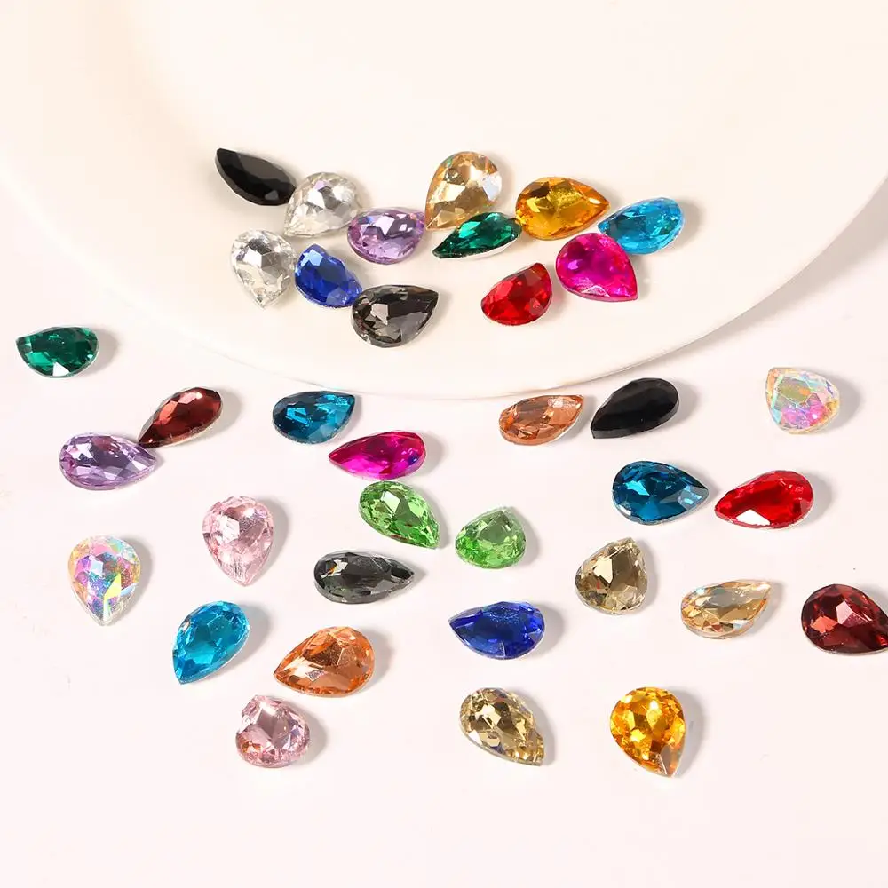 Стразы стеклянные блестящие разных размеров 20 цветов 5-50 шт. | Дом и сад
