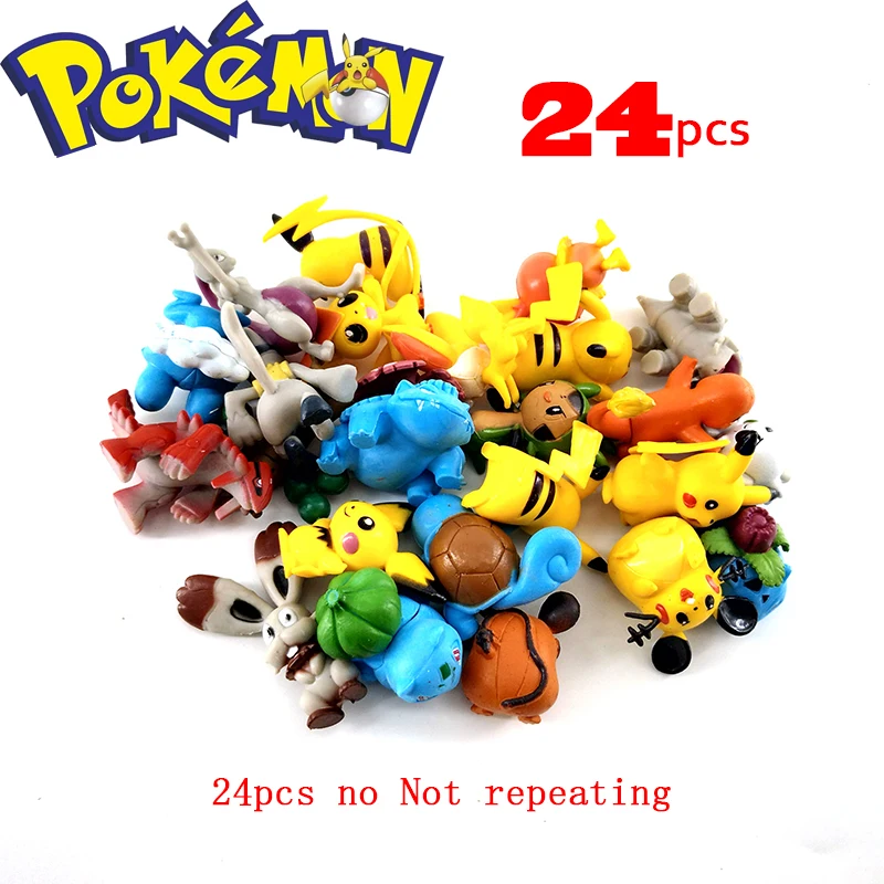 

New 24pcs Set TAKARA TOMY Generation Pikachu Movie TV Decoration Action Figure Cartoon Anime Pokemon Actions Figures Kids Toys