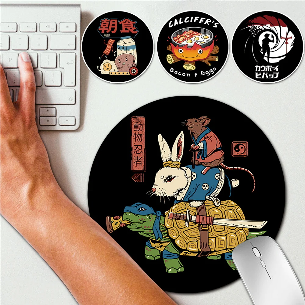 

22x22cm Round Shape Mousepad for Gaming Laptop Computer Desk Mat Mouse Pad Wrist Rests Table Mat Office Desk Accessories