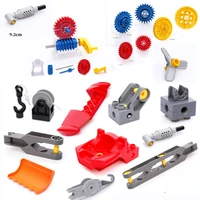new diy big size double furniture building block gear construction machinery special parts compatible with double toy children