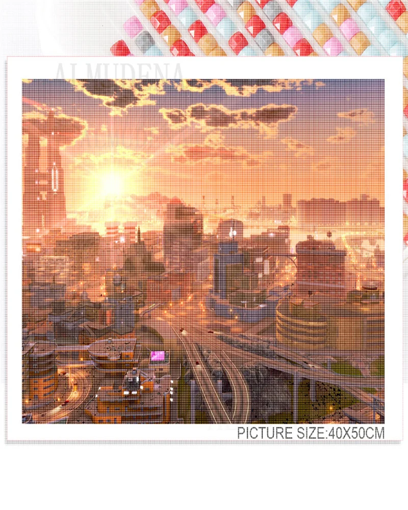 

Bead Embroidery Diamond Painting Dream Town Cross Stitch Set Painting Home Decoration Square Diamond Round Diamond