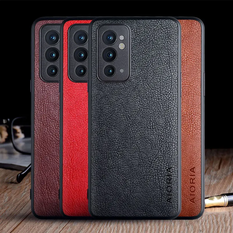 

Case for Oneplus 9RT funda luxury Vintage Leather skin coque with TPU PC hard cover for oneplus 9rt case capa