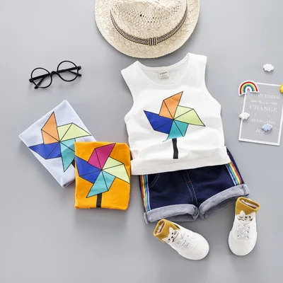 Комплект одежды для новорожденных Новинка 2020 года летняя одежда футболка без
