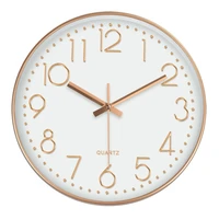 101214 inches mute wall clock fashion 3d digital scale living room bedroom wall clocks home decor hanging free punch
