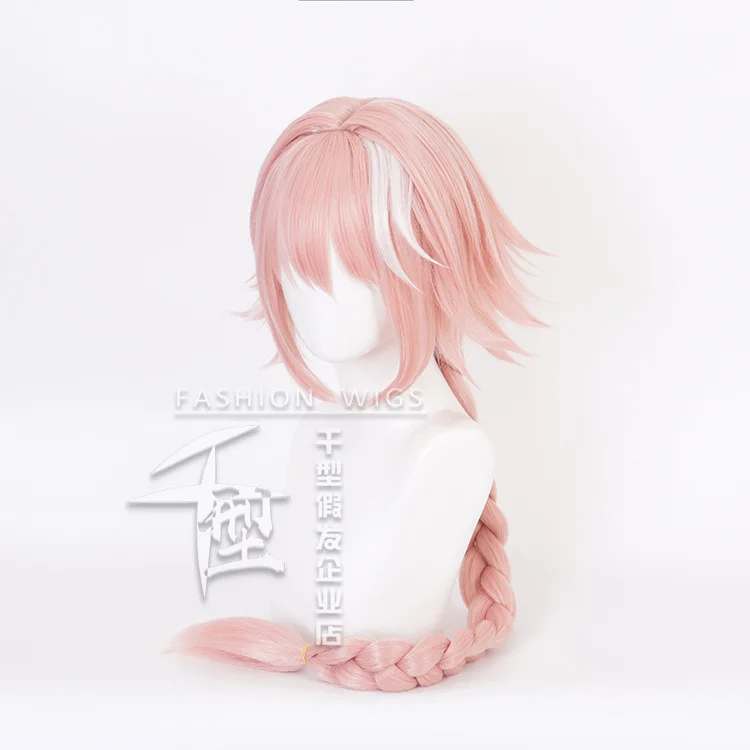 Парики Новое поступление игра Fate/Apocryp Astolfo Косплей парики Длинные розовые