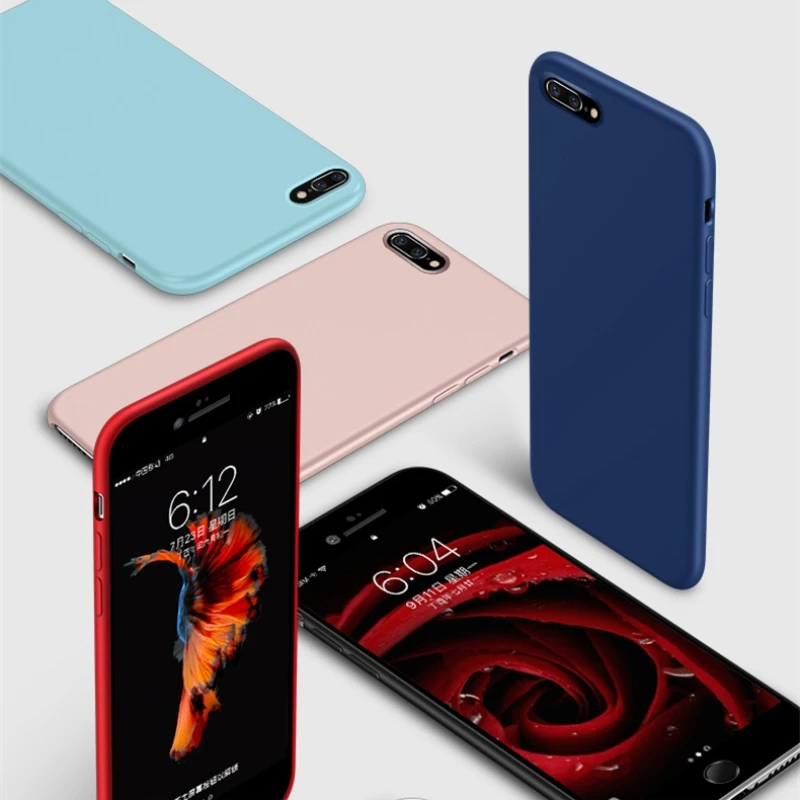 TeppKa For iPhone Xs max Xr X 6 6S 7 8 Plus Liquid Silicone Phone Case Soft Rubber Touch Back Protective Shockproof Cover |