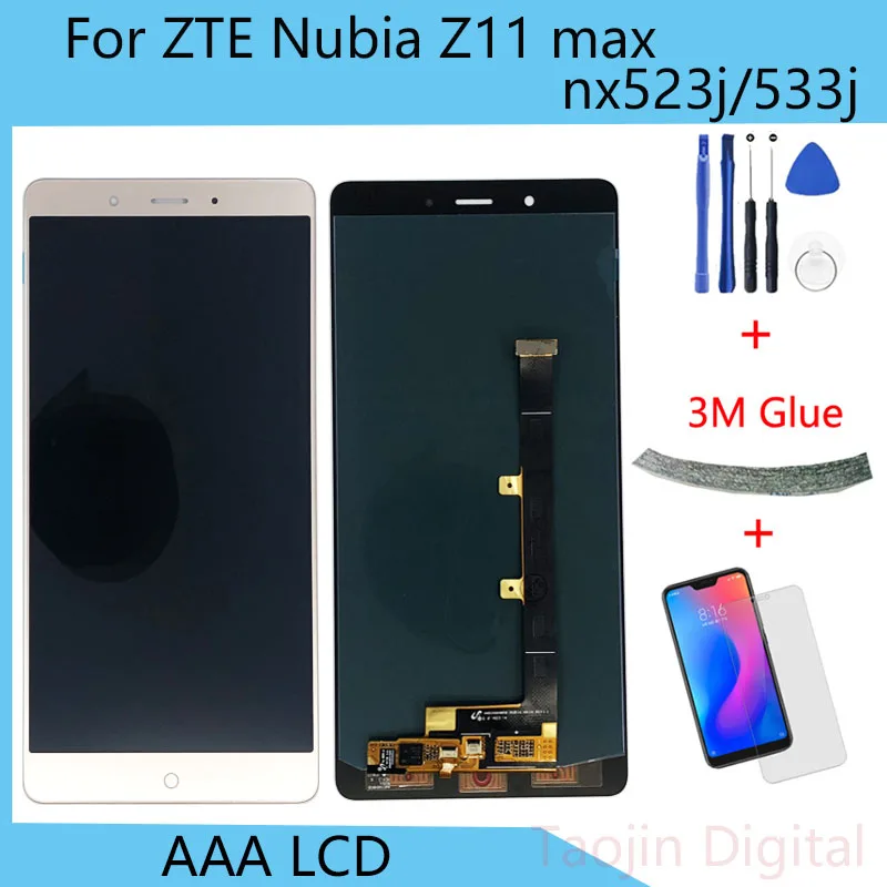 ЖК-экран для ZTE Nubia Z11 Max сенсорный экран с цифровым преобразователем 100%