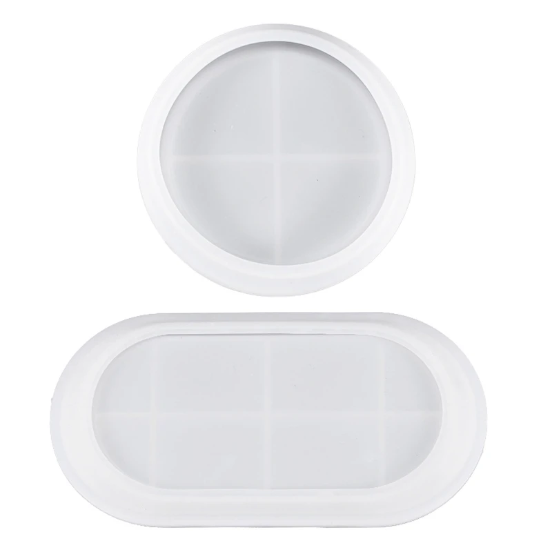 

Crystal Epoxy Resin Mold Storage Box Jewelry Tray Plate Casting Silicone Mould