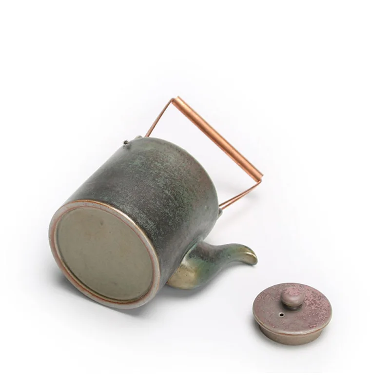 

CHANSHOVA High Capacity Traditional Chinese Retro Handpainted Ceramic Tea Pot Bamboo Handle Porcelain Teapotkung fu tea set