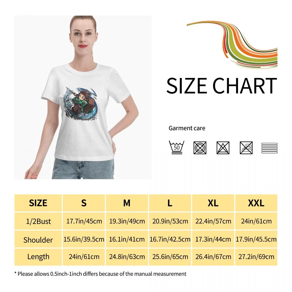 

Anime Fans Kamado Tanjirou 4 women's shirts Micro play Short sleeveRound neck T-shirt