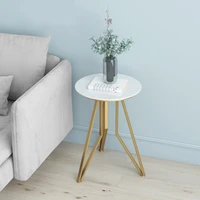 nordic creative marble round small coffee table simple sofa side bedside table corner tea table easy assembly living room table