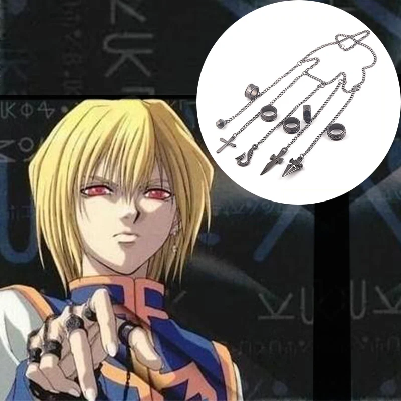 Аниме HUNTER×HUNTER кольцо Kurapika пять перстень с цепочкой Косплэй Костюм Опора