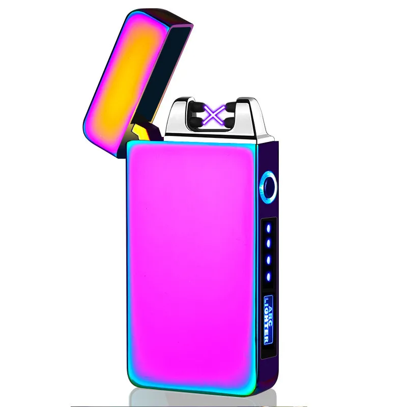 Яркая металлическая электронная USB Зажигалка плазменные электрические