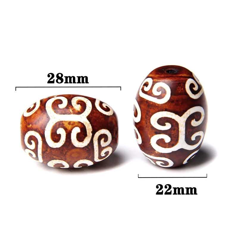 

Real Vintage Natural Brown tibetan dzi agates beads Buddha 9 Eyes Oval round spacer loose charm beads for jewelry making diy