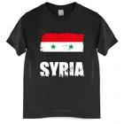 Новое поступление, Мужская футболка, Мужская футболка, женская футболка с флагами в Сирии, Мужская черная футболка большого размера