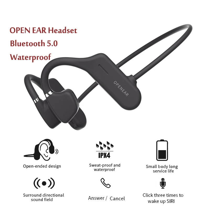 Открытые вкладыши гарнитура Bluetooth наушники 5 0 HIFI Басс Беспроводные спортивные