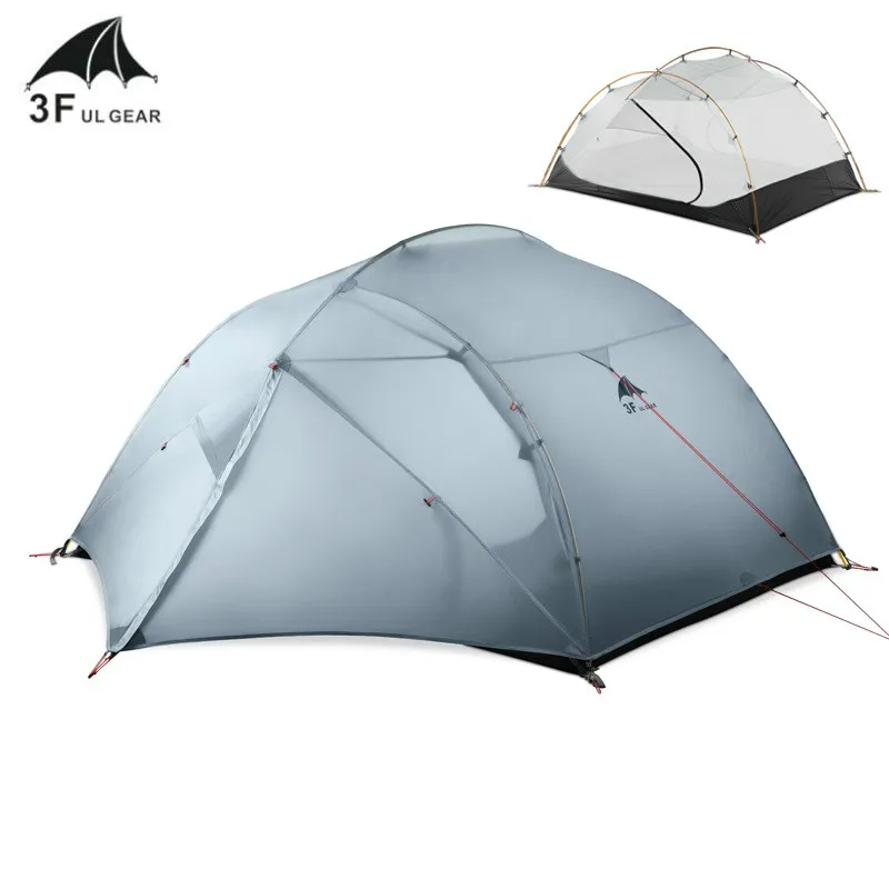 

3F UL New GEAR 3 Person 4 Season 15D Camping Tent Outdoor Ultralight Hiking Backpacking Hunting Waterproof Tents Ground Sheet