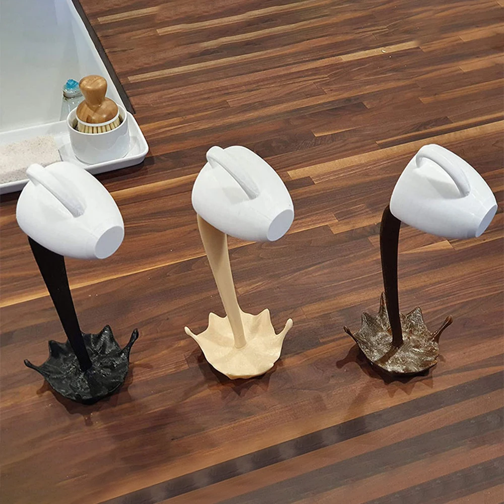 

New Floating Cup Sculpture Pouring Liquid Coffee Mug Art Decoration Home Gift