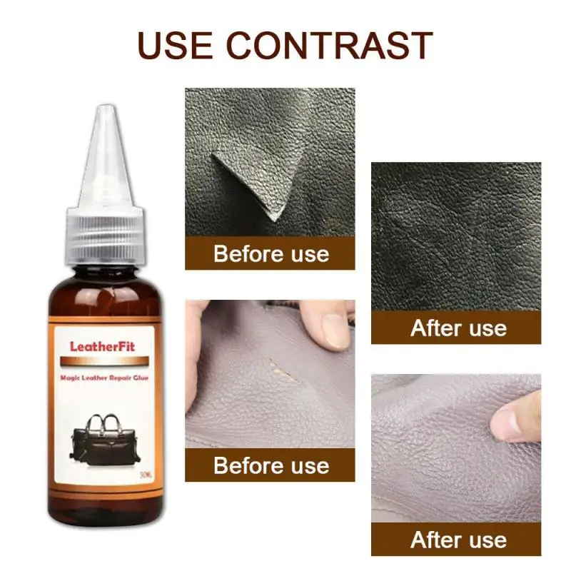 

Universal Leather Restore Glue Instant Leather Fast Drying Glue Ultra-stick Sew Glue Kit Secure Stitch Liquid Sewing Supply Glue