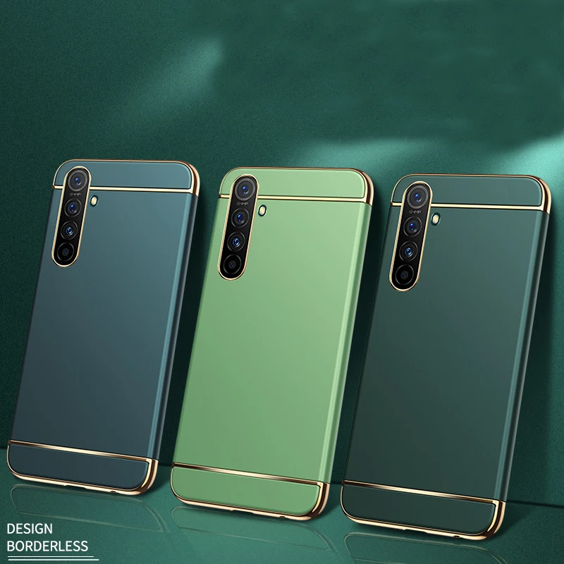 Для OPPO Realme 6 Pro Чехол Жесткий чехол из поликарбоната 3 в 1 Покрытие матовый защитный