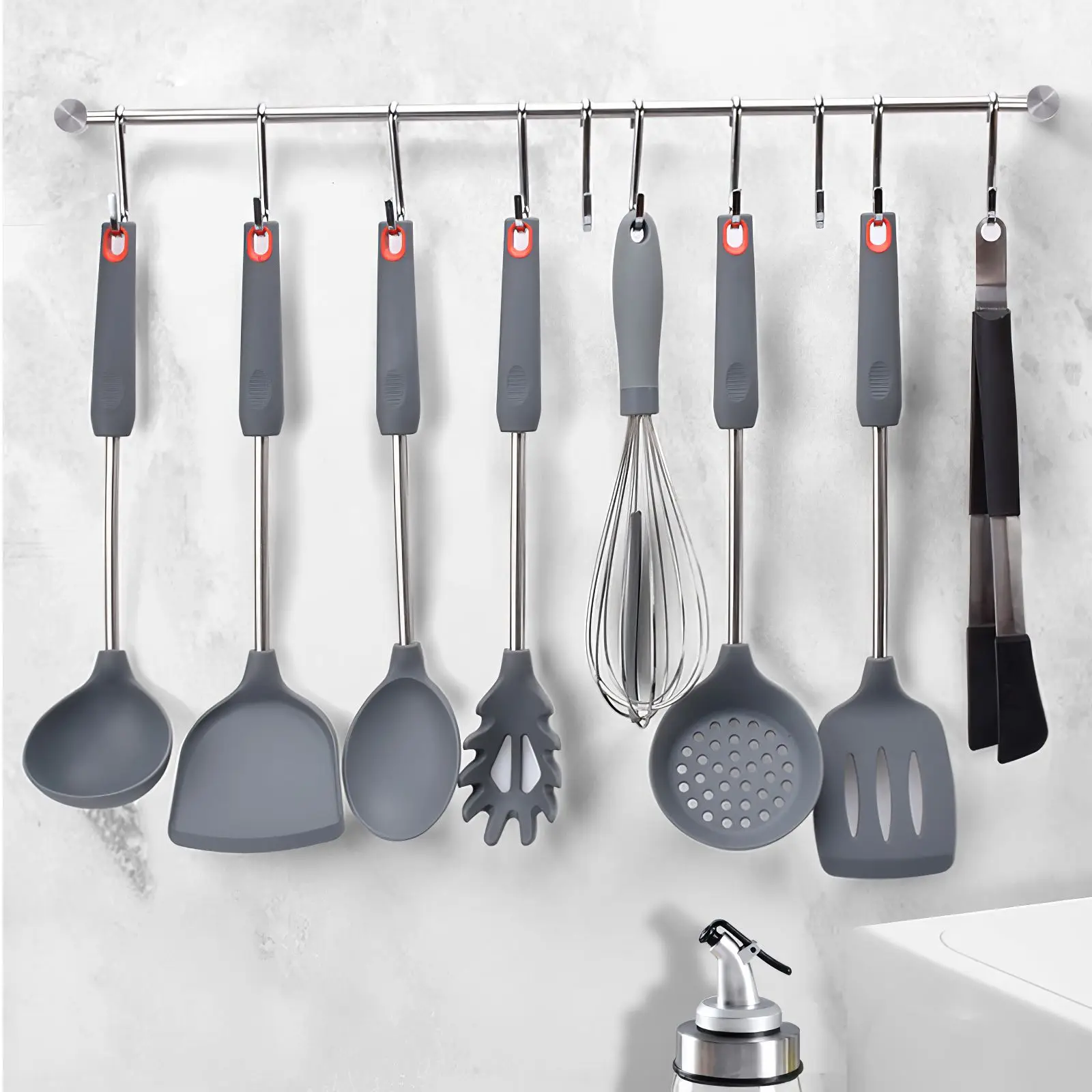 

Utensil Wall Holder Retro Industrial Style Grid Wall Decoration Rack Hook Cafe Office Home Wall Hanging Rack For Durable