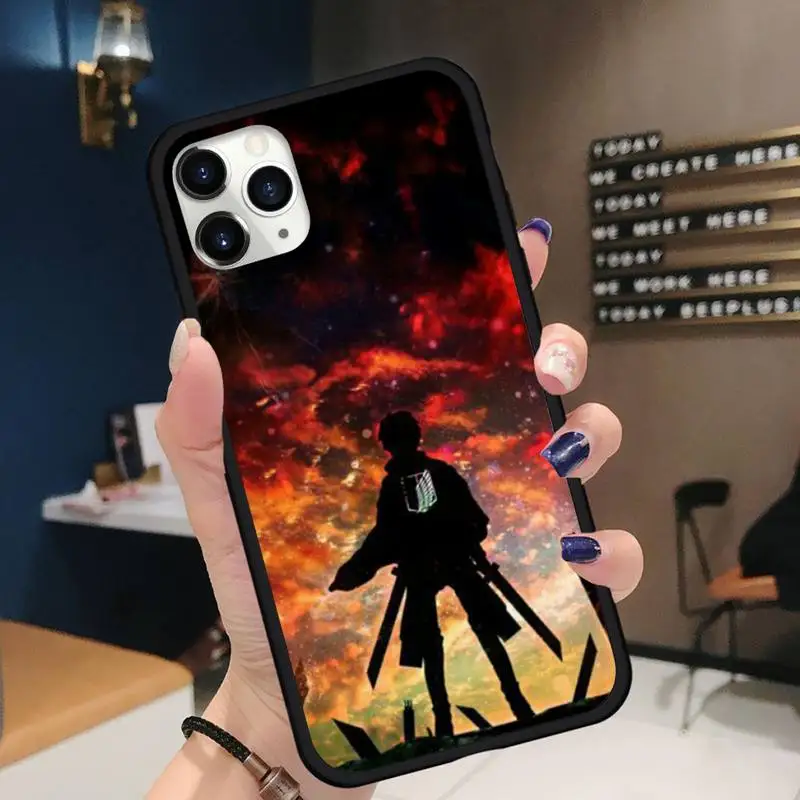 

Attack on Titan anime Phone Case for iPhone 11 12 mini pro XS MAX 8 7 6 6S Plus X 5S SE 2020 XR