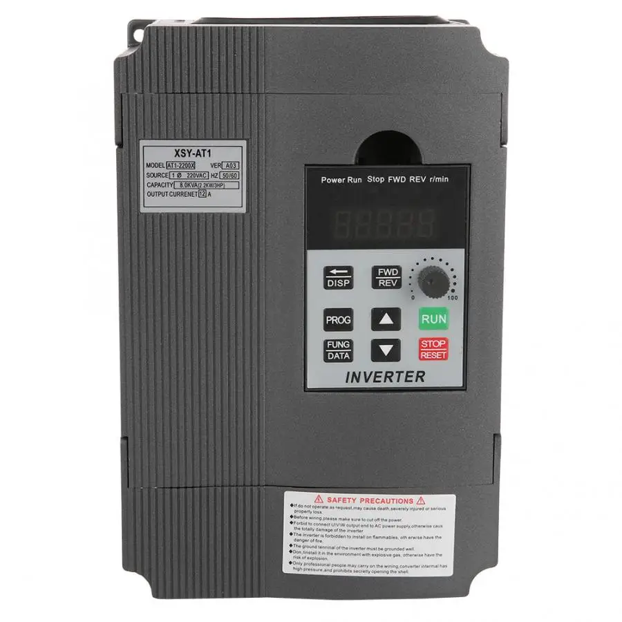 

2.2KW 220V Single Phase Universal Variable Frequency Drive VFD Frequency Converter Inverter.