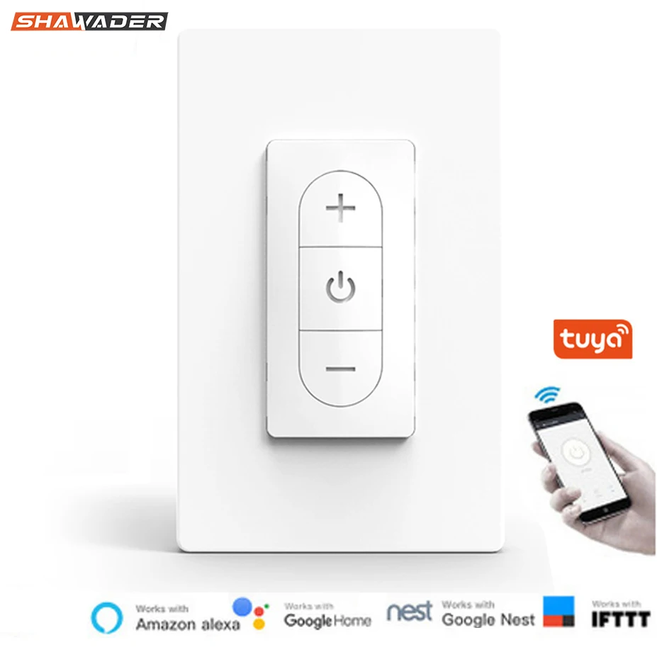 Wi Fi умный светильник Диммер настенный выключатель приложение Tuya дистанционного