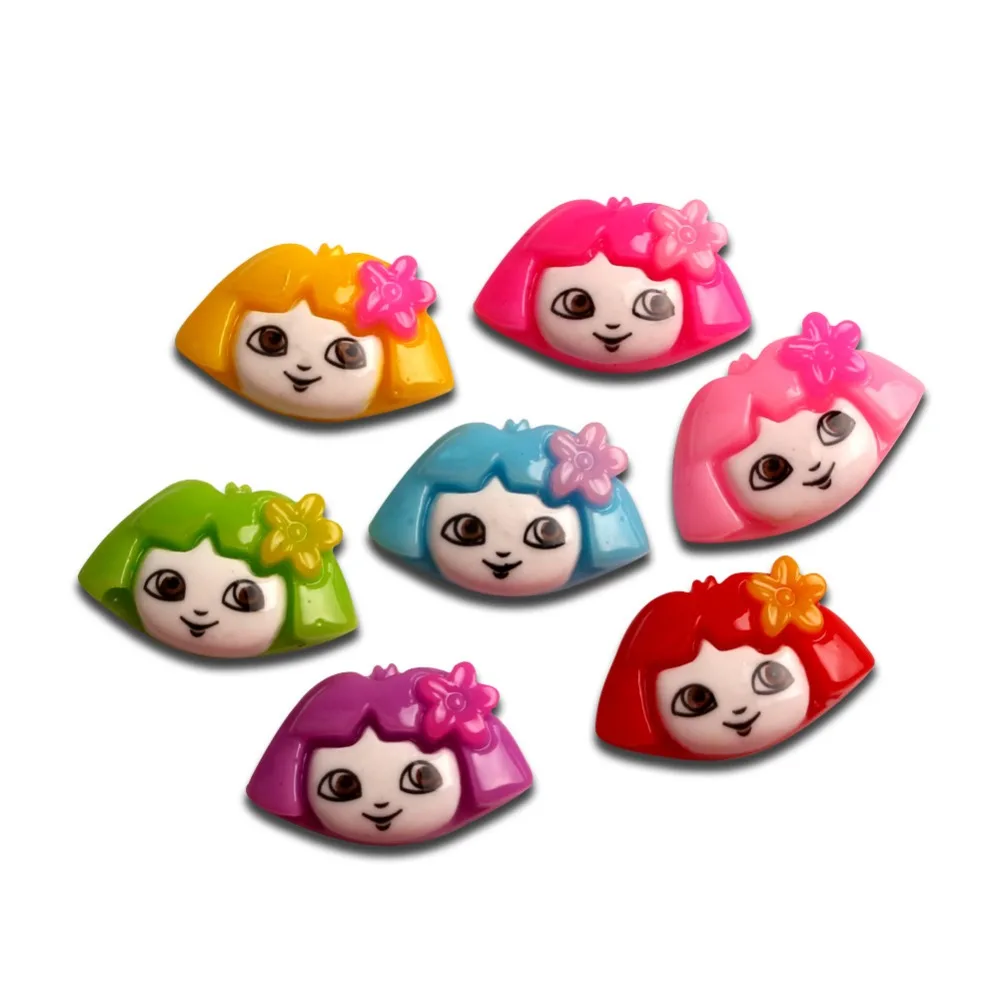 50 шт. смешанных девушек из смолы с плоским задним фонарем для скрапбукинга