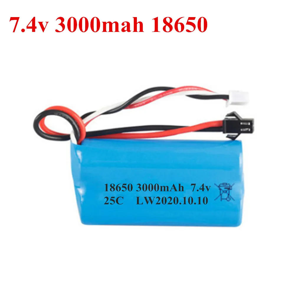 74 v 1500mah 2500mah 3000mah 18650 батарея для wpl mn99s d90 u12a s033g q1 h101 74 v ба