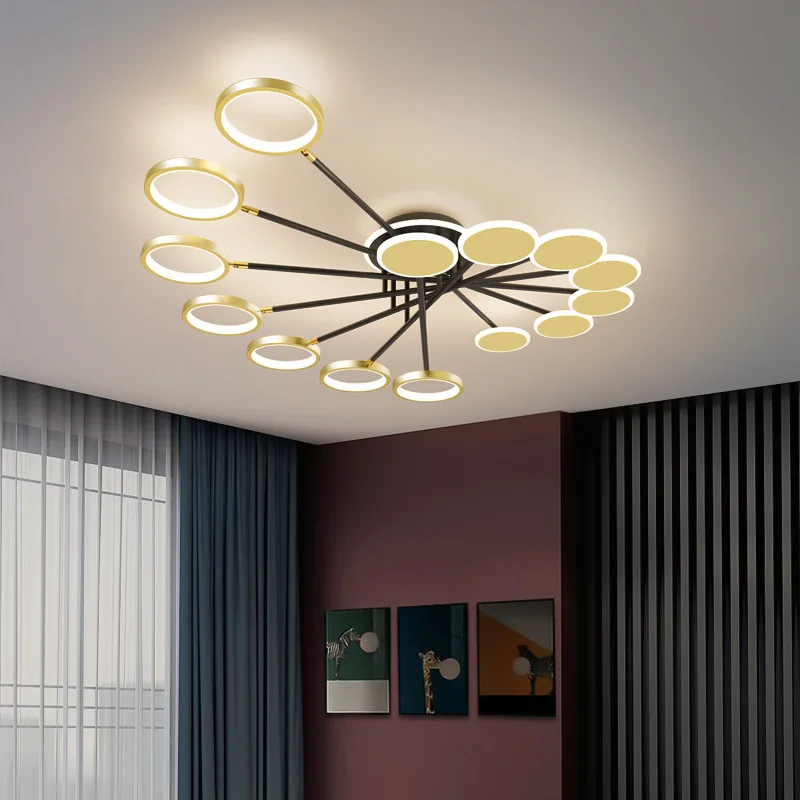Современная светодиодная Люстра для гостиной потолочная лампа спальни столовой