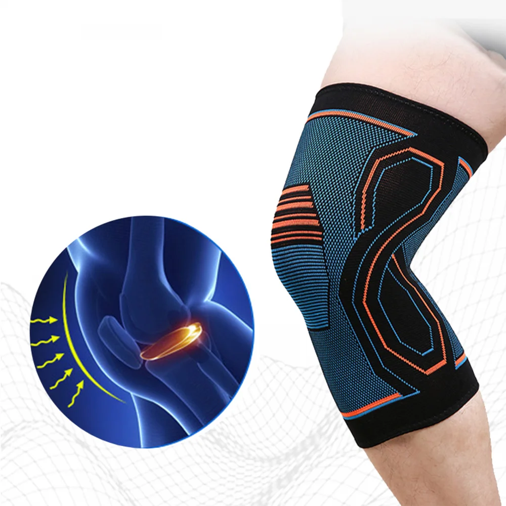 

1pc Compression Knee Brace Workout Knee Support For Joint Pain Relief Running Biking Basketball Knitted Knee Sleeve For Adult