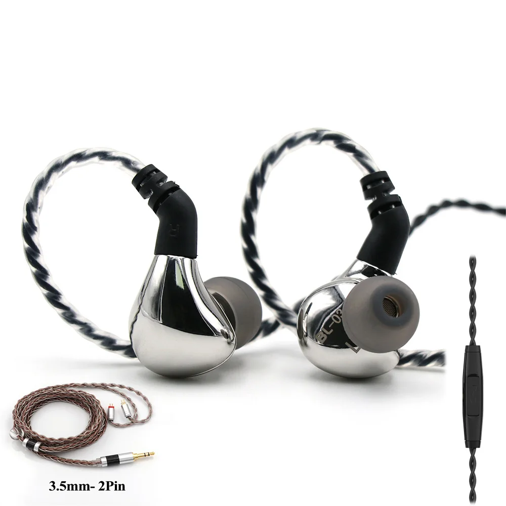 B with C8 3.5mm BLON BL-03 BL03 10 мм углеродные нанотрубки диафрагмы Динамический HIFI наушники опционально Tripowin C8 0,78 2Pin съемный кабель - Цвет: B with C8 3.5mm