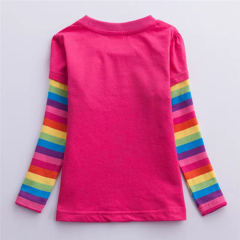 Детская футболка для девочек одежда футболки детская с длинным рукавом топы |