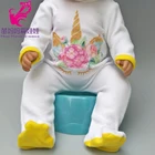 Кукольный костюм с рисунком Единорог комбинезон одежда для женщин бэби долл комплекты с платьем, для 40 см Детские аксессуары для куклы игрушки одежда