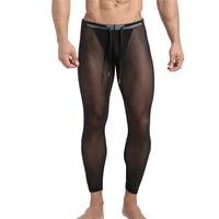mens underwear pants sport mesh see through long johns sexy transparent pajama pants breathable sleep bottoms fitness sweatpants