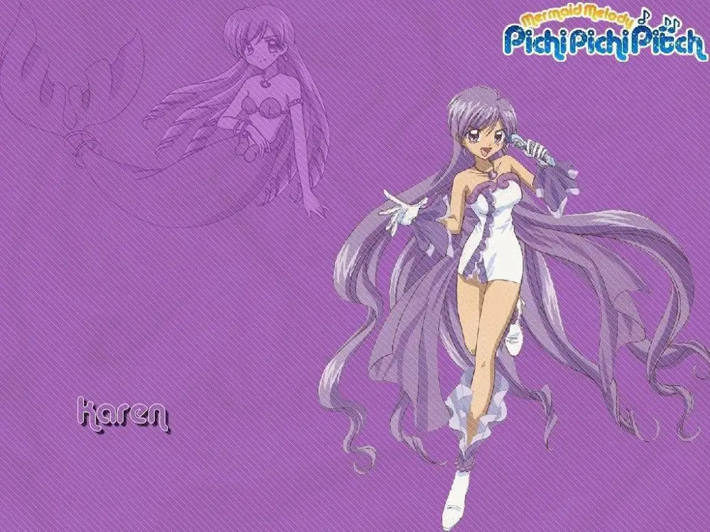 

[Customize] Anime! Mermaid Melody Pichi Pichi Pitch Purple Princess Karen Lolita Dress Cosplay Costume Halloween Free Shipping