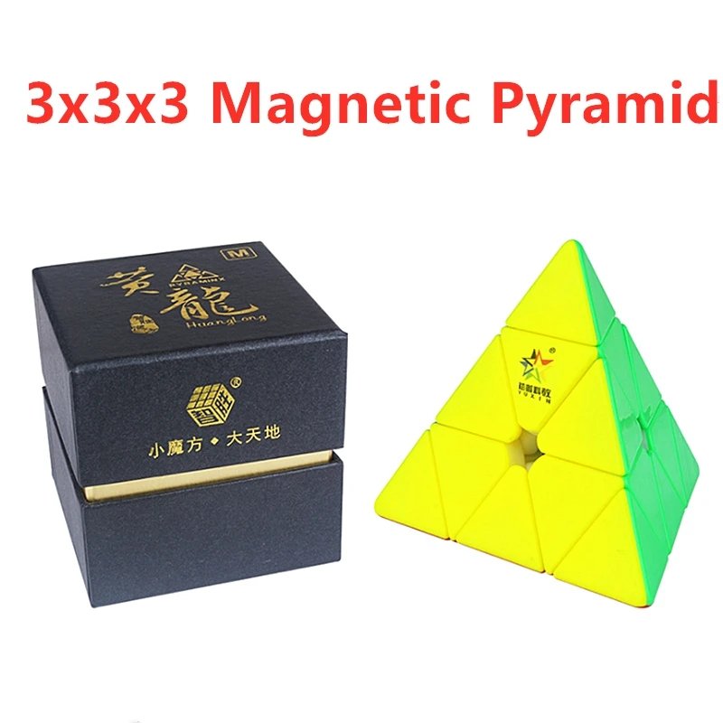 YuXin Huanglong Магнитный 3x3x3 Пирамидка куб 3x3 Пирамида магический магнитный скоростной