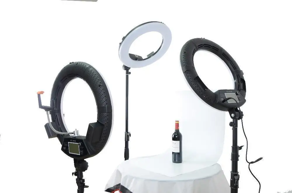 

Yidoblo FE-480II Studio Ring Light 480 LED Video Light Lamp LCD Photographic Lighting + Light standing (max extension 280cm)