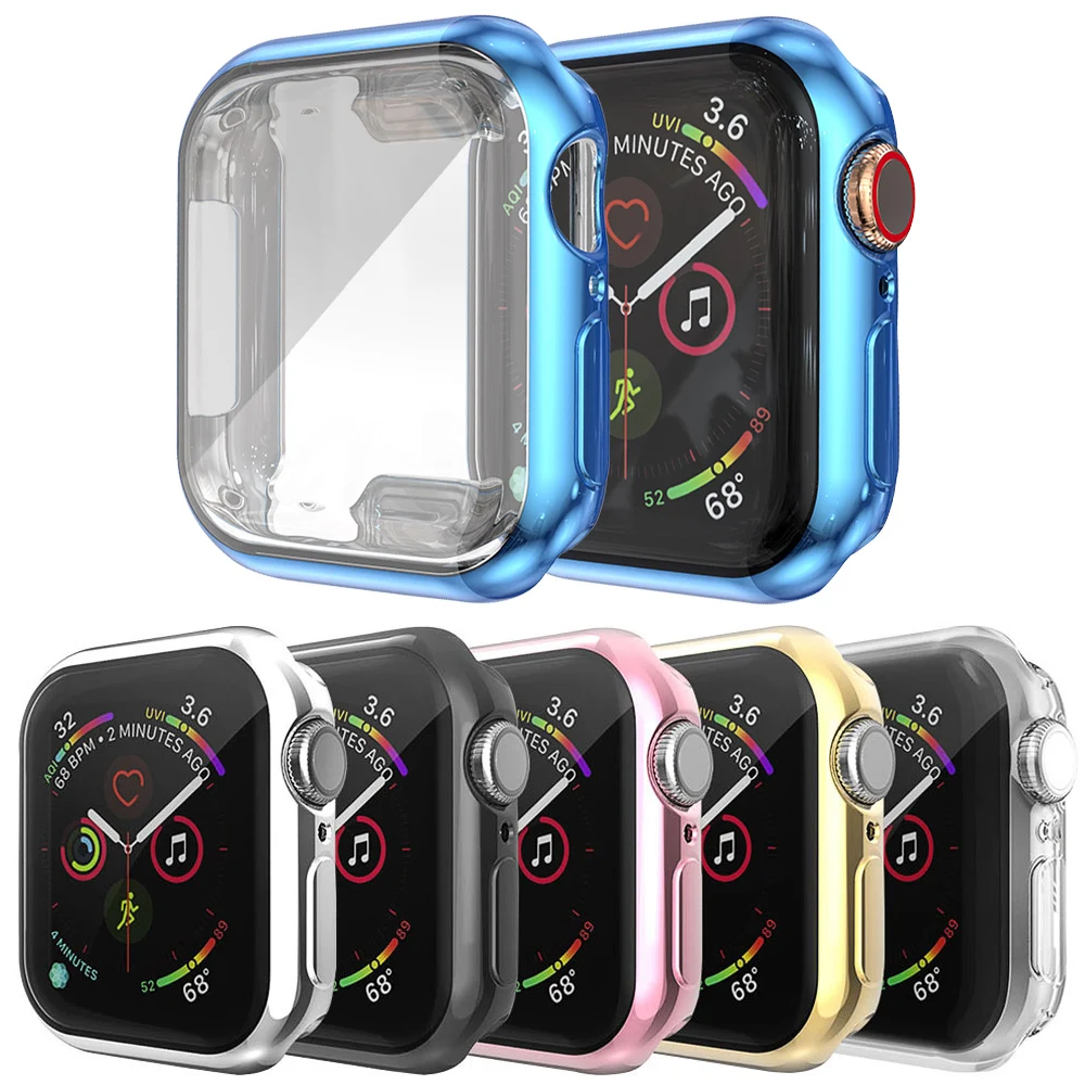 

Lightweight Soft TPU Case for Apple Watch 40mm 44mm 38mm 42mm Cover Screen Protector Shell for iWatch Series 6 SE 5 4 3 Bumper
