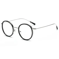 korean eyeglass frame fashion round replaceable lens optical glasses full frame women ultralight retro round myopia prescription