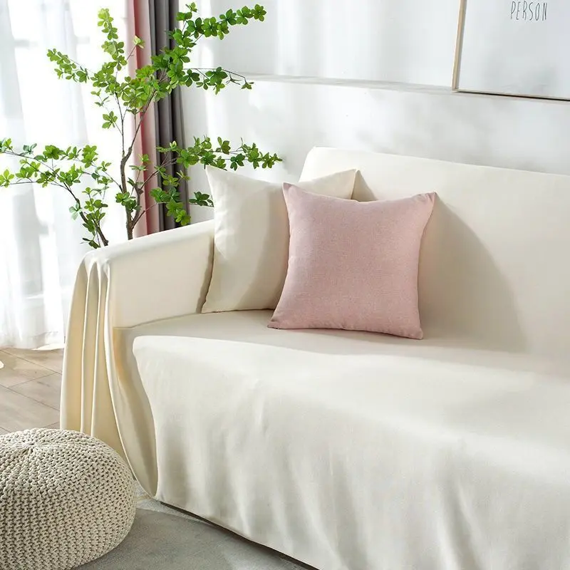 

Pure color simple Nordic sofa cover cloth towel imitation cotton linen linen thickened four seasons universal universal sofa