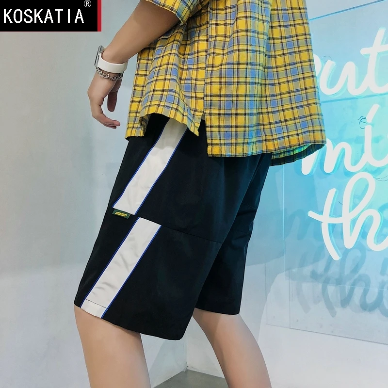 Повседневные шорты мужские брюки до колена эластичная резинка на талии модные